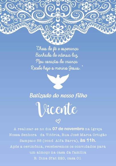 Convite Virtual - Batizado 04