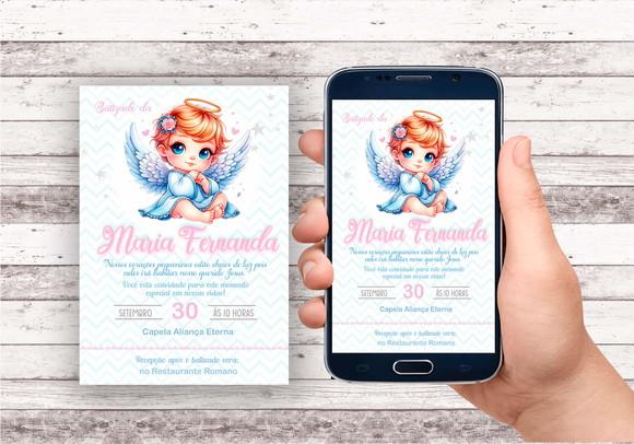 Convite Virtual - Batizado Menina 06
