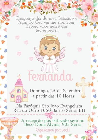 Convite Virtual - Batizado Menina 05