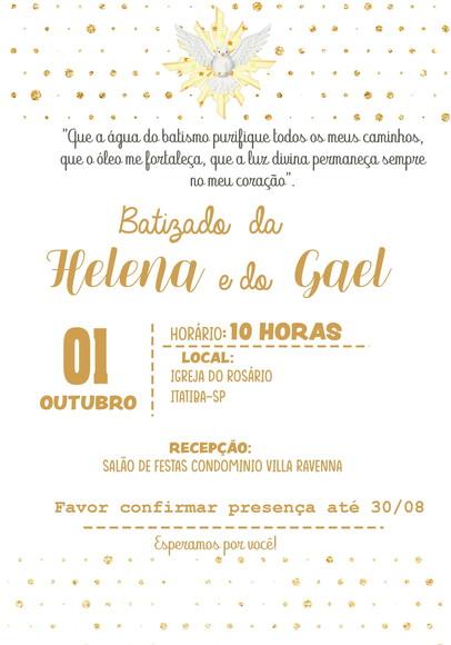 Convite Virtual - Batizado Clean