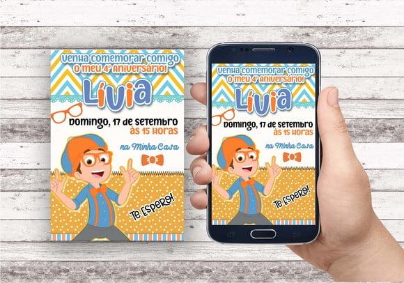 Convite Virtual - Blippi