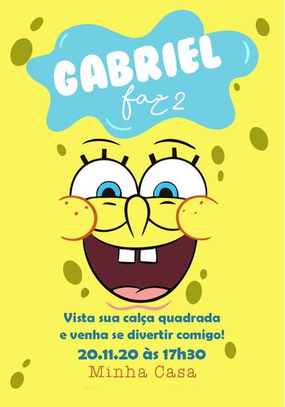 Convite Virtual - Bob Esponja