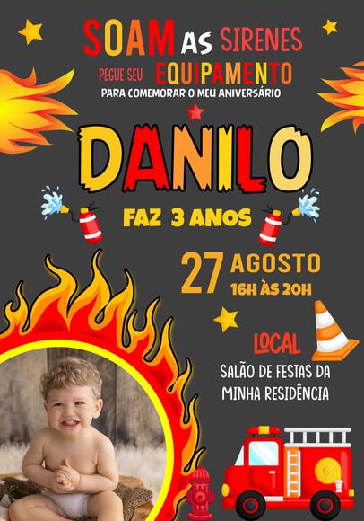 Convite Virtual - Bombeiros com Foto