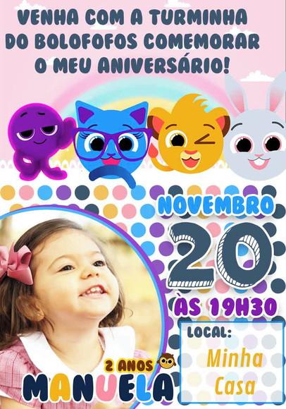 Convite Virtual - Bolofofos com Foto