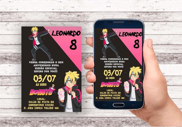 Convite Virtual - Boruto