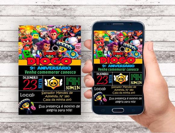 Convite Virtual - Brawl Stars 01