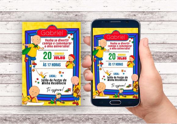 Convite Virtual - Caillou