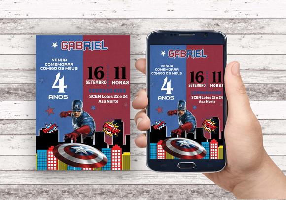 Convite Virtual - Capitão America 02
