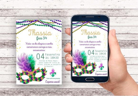 Convite Virtual - Carnaval