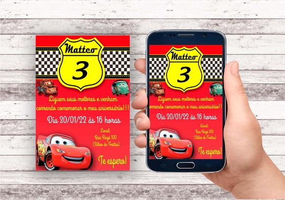 Convite Virtual - Carros