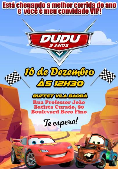 Convite Virtual - Carros 03