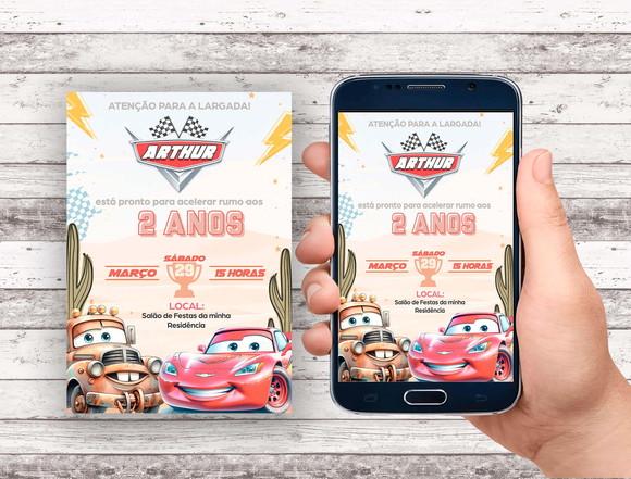 Convite Virtual - Carros Clean
