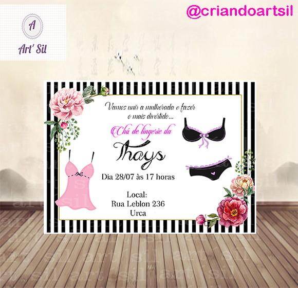 Convite Virtual - Chá de Lingerie