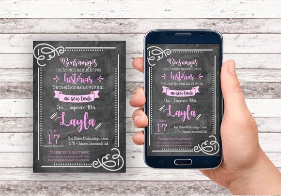 Convite Virtual - Chalck Feminino