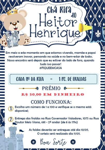 Convite Virtual - Cha Rifa - Urso Príncipe