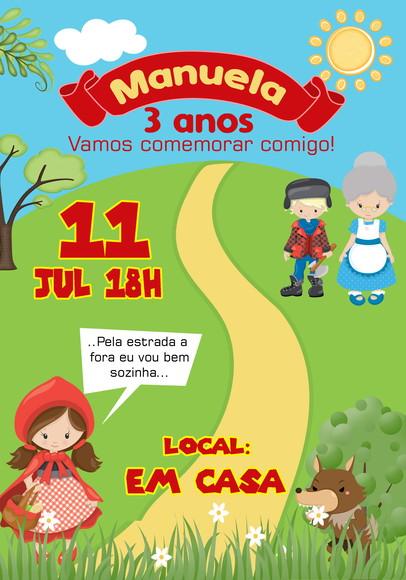 Convite Virtual - Chapeuzinho Vermelho