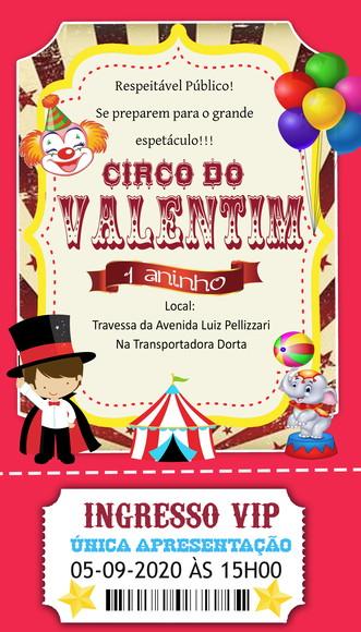 Convite Virtual - Circo