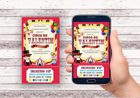 Convite Virtual - Circo