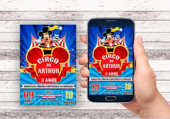 Convite Virtual - Circo do Mickey 02
