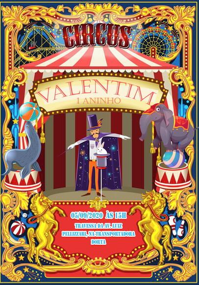 Convite Virtual - Circo Vintage Luxo