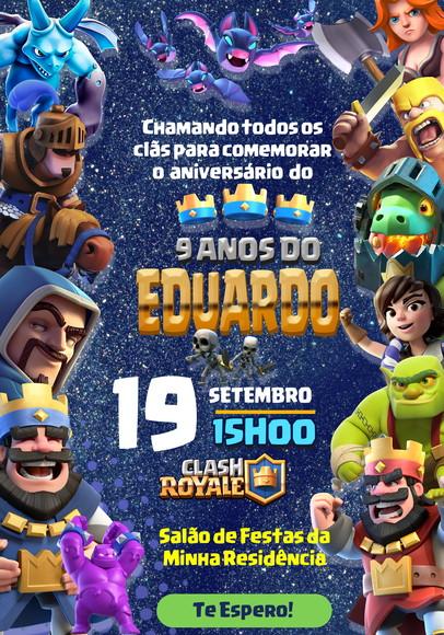 Convite Virtual - Clash Royale