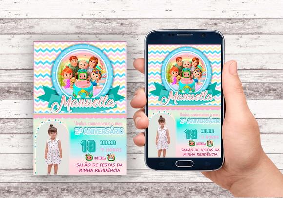Convite Virtual - Cocomelon (com Foto)