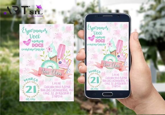 Convite Virtual - Confeitaria (doce Infância)