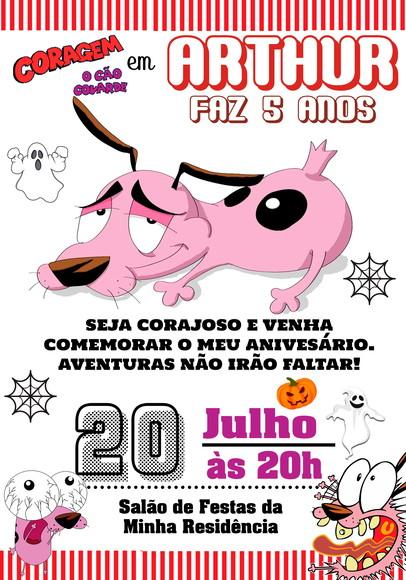 Convite Virtual - Coragem o Cão Covarde