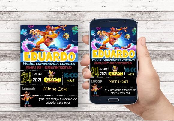 Convite Virtual - Crash Bandicoot