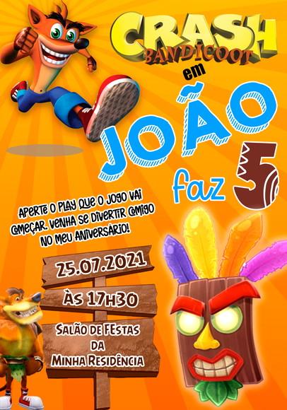 Convite Virtual - Crash Bandicoot 02