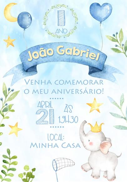 Convite virtual - Elefantinho