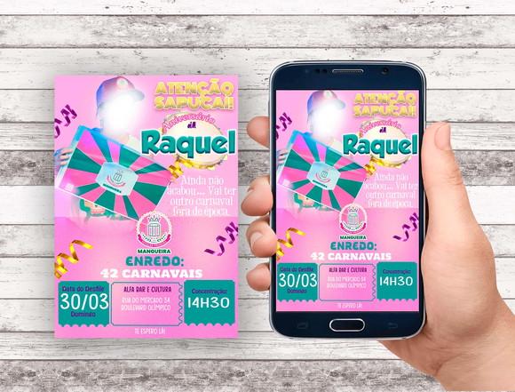Convite Virtual - Escola de Samba Mangueira com Foto