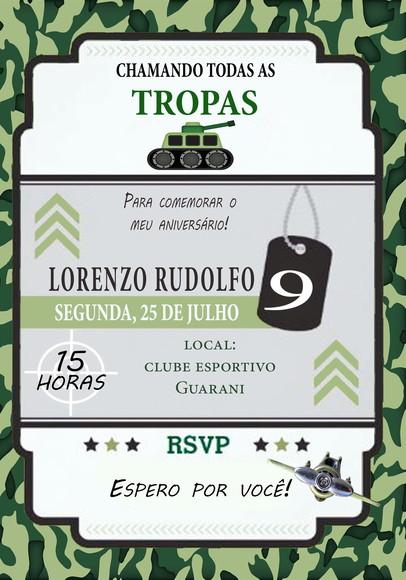Convite Virtual - Exercito