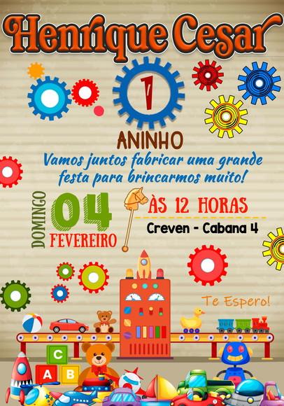 Convite Virtual - Fabrica de Brinquedos