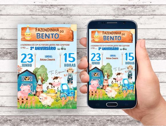 Convite Virtual - Fazendinha Azul