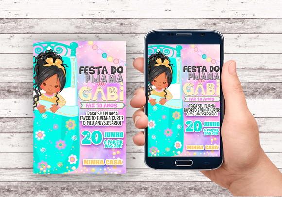 Convite Virtual - Festa do Pijama Menina