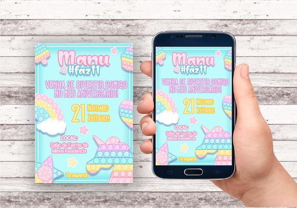 Convite Virtual - Fidget Toys (pop It) 02