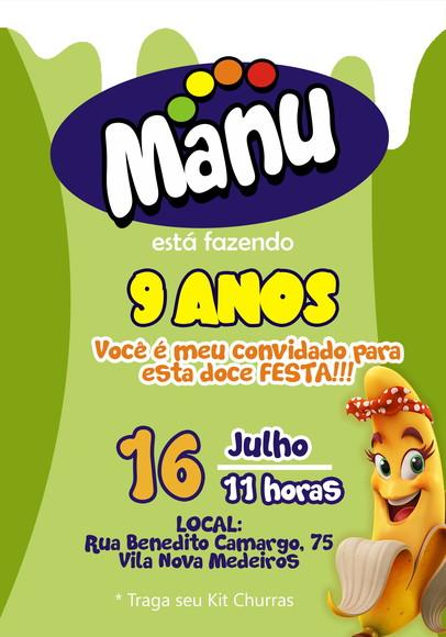 Convite Virtual - Fini Verde - Banana
