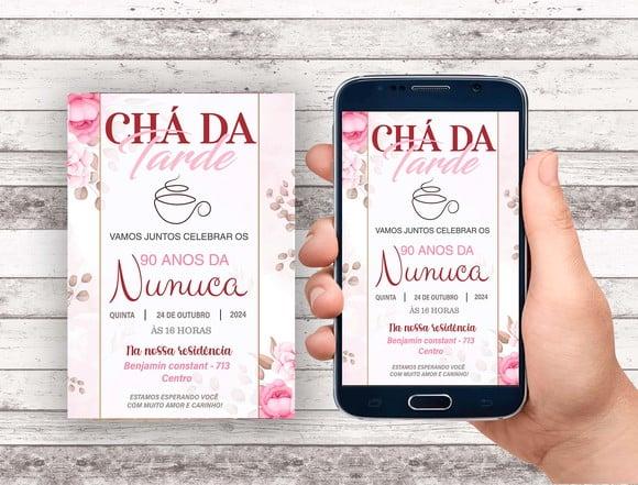 Convite Virtual - Floral Cha da Tarde