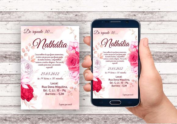 Convite Virtual - Floral Rose