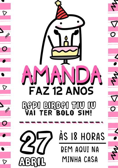 Convite Virtual - Flork Menina