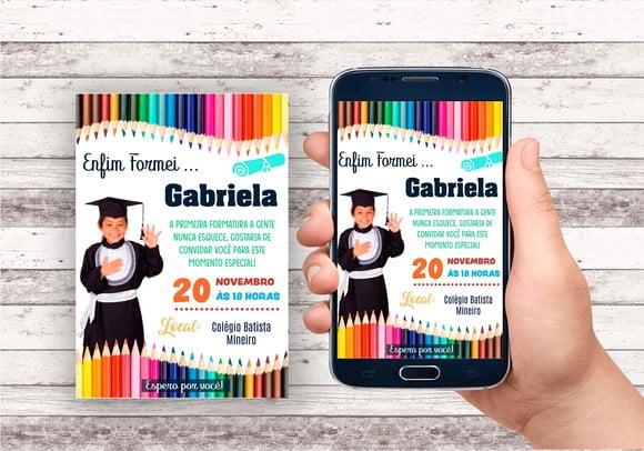 Convite Virtual - Formatura Infantil (com Foto)