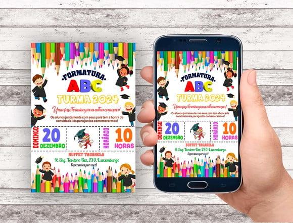 Convite Virtual - Formatura Infantil Abc