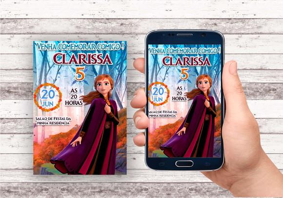 Convite Virtual - Frozen 2 - Anna