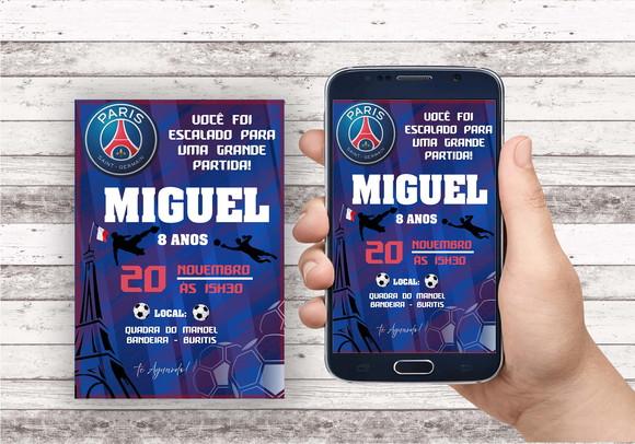 Convite Virtual - Futebol Psg
