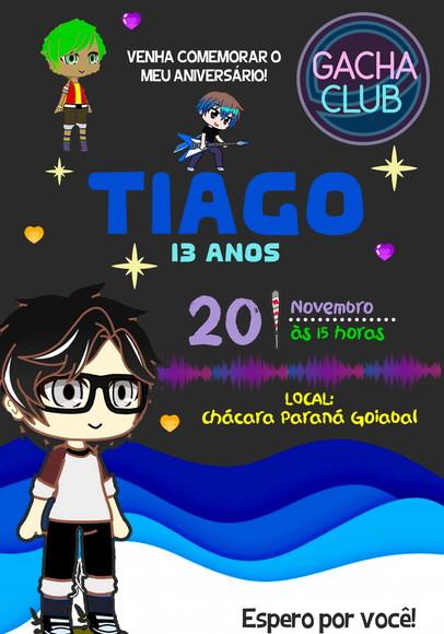 Convite Virtual - Gacha Club