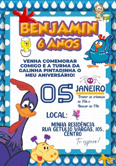 Convite Virtual - Galinha Pintadinha 04