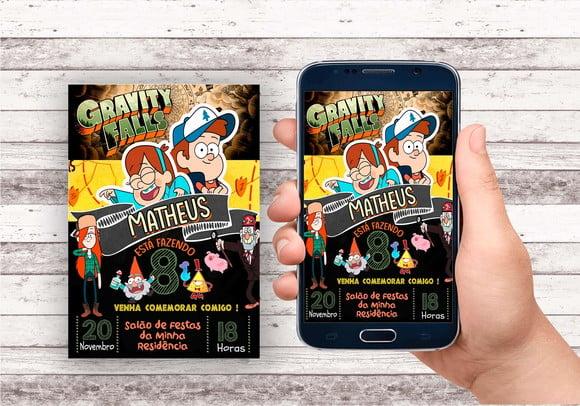 Convite Virtual - Gravity Falls