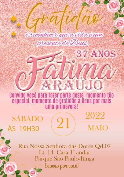 Convite Virtual - Gratidão (rosê)