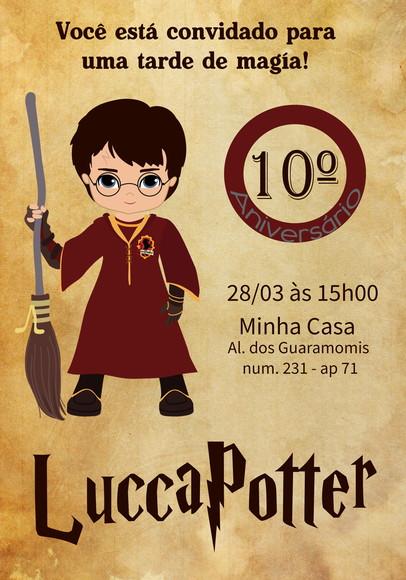 Convite Virtual - Harry Potter